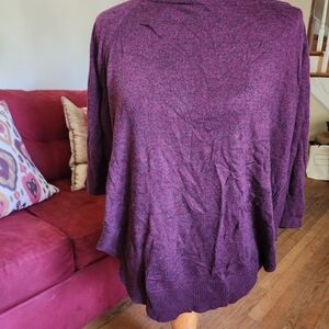 Express Purple Shrug Sweater with 3/4 Sleeves